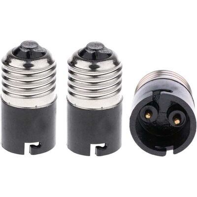 DPZO Adattatore Convertitore Da Lampadina E27 A B22, Set Da 3 Pezzi, Nero DPZO Adattatore Convertitore Da Lampadina E27 A B22, Set Da 3 Pezzi, Nero