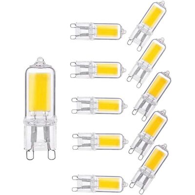 XISRENS Confezione Da 10 Lampadine Led G9, 2w, Luce Bianca Fredda 6000k, 200 Lumen, Non Dimmerabili. XISRENS Confezione Da 10 Lampadine Led G9, 2w, Luce Bianca Fredda 6000k, 200 Lumen, Non Dimmerabili.