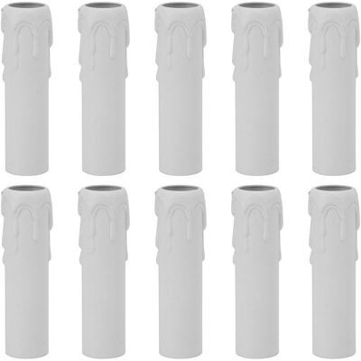 OEM 10 Pezzi Di Copricandele Da 4 Pollici Con Effetto Cera Gocciolante Vintage Per Lampadari, Colore Bianco - Crezuo OEM 10 Pezzi Di Copricandele Da 4 Pollici Con Effetto Cera Gocciolante Vintage Per Lampadari, Colore Bianco - Crezuo