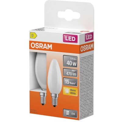 Osram Lampadina Ledvance Flame Filament Led 3.4w Vetro Non Dimmerabile Osram Lampadina Ledvance Flame Filament Led 3.4w Vetro Non Dimmerabile