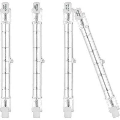 XISRENS Lablanc - Confezione Da 4 Lampadine Alogene R7s Eco 118 Mm 400 W 230 V 3100 Lm Bianco Caldo 2700 Kj XISRENS Lablanc - Confezione Da 4 Lampadine Alogene R7s Eco 118 Mm 400 W 230 V 3100 Lm Bianco Caldo 2700 Kj