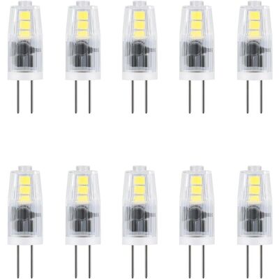 XISRENS Confezione Da 10 Lampadine Led G4 - 2w - Per Lampadari, Soggiorno, Camera Da Letto, Corridoio - 12v Ac/dc - Bianco Freddo 6000k - Risparmio Energetico XISRENS Confezione Da 10 Lampadine Led G4 - 2w - Per Lampadari, Soggiorno, Camera Da Letto, Corridoio - 12v Ac/dc - Bianco Freddo 6000k - Risparmio Energetico