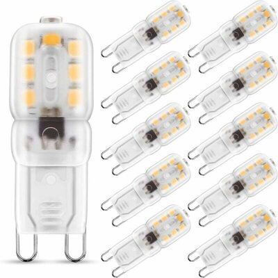 XISRENS Lampadina Led Tigrezy G9, 2w G9 Bianco Caldo 3000k, Lampadina Led, Equivalente A Una Lampadina Alogena Da 25w, 230v Ac 200lm, Fascio Luminoso Ampio A 360°, Attacco G9, Confezione Da 10 XISRENS Lampadina Led Tigrezy G9, 2w G9 Bianco Caldo 3000k, Lampadina Led, Equivalente A Una Lampadina Alogena Da 25w, 230v Ac 200lm, Fascio Luminoso Ampio A 360°, Attacco G9, Confezione Da 10