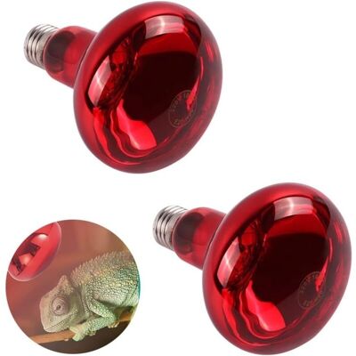 IKVZVKI Lampada A Infrarossi Per Rettili, Confezione Da 2 Lampadine Riscaldanti Notturne, Lampadine Riscaldanti A Infrarossi Da 150 W, Lampadina Riscaldante Rossa E27 Per Animali Domestici, Rettili, Tartarugh IKVZVKI Lampada A Infrarossi Per Rettili, Confezione Da 2 Lampadine Riscaldanti Notturne, Lampadine Riscaldanti A Infrarossi Da 150 W, Lampadina Riscaldante Rossa E27 Per Animali Domestici, Rettili, Tartarugh