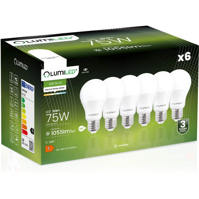 OEM 10 Lampadine Led E14 Riflettore R50 6w = 60w 540lm 3000k Luce Calda 120° Lumiled OEM 10 Lampadine Led E14 Riflettore R50 6w = 60w 540lm 3000k Luce Calda 120° Lumiled