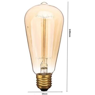 OEM Lampadine Edison X6 - Lampadina Retrò St64 - Attacco E27 - 220v - 60w - Altro OEM Lampadine Edison X6 - Lampadina Retrò St64 - Attacco E27 - 220v - 60w - Altro