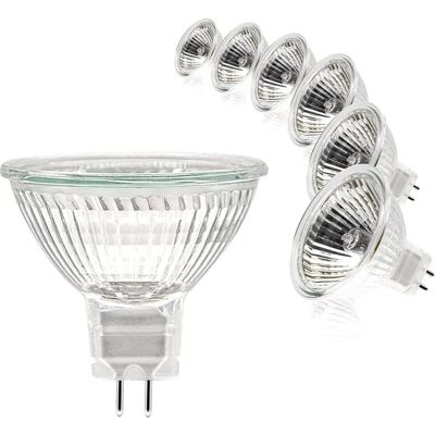 DPZO Lampadine Alogene, Lampadina Spot Mr16, Lampadina 12v 50w, Lampadina Gu5.3, Lampadina Mr16 Dimmerabile, Lampadine Alogene Bianco Caldo 2700k, Confezione Da 6 (mr16-50w-6p) DPZO Lampadine Alogene, Lampadina Spot Mr16, Lampadina 12v 50w, Lampadina Gu5.3, Lampadina Mr16 Dimmerabile, Lampadine Alogene Bianco Caldo 2700k, Confezione Da 6 (mr16-50w-6p)