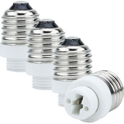 OEM 4 Adattatori Da E27 A G9 Per Portalampade, Colore Bianco - Set Di 4 Adattatori Di Conversione Per Portalampade A Incandescenza, Led, Alogene E A Risparmio Energetico. OEM 4 Adattatori Da E27 A G9 Per Portalampade, Colore Bianco - Set Di 4 Adattatori Di Conversione Per Portalampade A Incandescenza, Led, Alogene E A Risparmio Energetico.