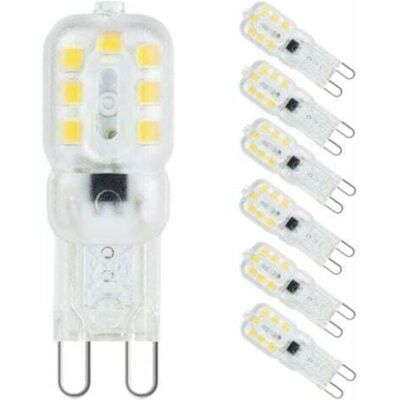 DPZO Confezione Da 10 Lampadine Led G9 Da 3w – Equivalenti A Lampadine Alogene Da 33w, Luce Bianca Diurna (6000k), 800lm, Senza Sfarfallio, Non Dimmerabili, Angolo Del Fascio Luminoso Di 360°. DPZO Confezione Da 10 Lampadine Led G9 Da 3w – Equivalenti A Lampadine Alogene Da 33w, Luce Bianca Diurna (6000k), 800lm, Senza Sfarfallio, Non Dimmerabili, Angolo Del Fascio Luminoso Di 360°.