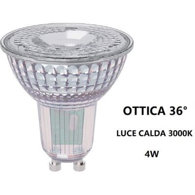 BOT LIGHTING Gu10 Lampadina Faretto In Vetro A Led 4w Ottica 36° Luce Calda 3000k Bot BOT LIGHTING Gu10 Lampadina Faretto In Vetro A Led 4w Ottica 36° Luce Calda 3000k Bot
