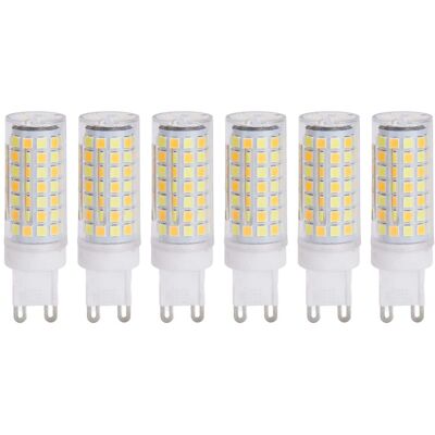 YOTOWN Confezione Da 6 Lampadine G9 9w 90 Led – Dimmerabili – Luce Bianca Calda – 220v – Per Lampadari, Plafoniere E Applique. YOTOWN Confezione Da 6 Lampadine G9 9w 90 Led – Dimmerabili – Luce Bianca Calda – 220v – Per Lampadari, Plafoniere E Applique.