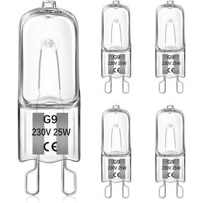 XISRENS Lampadine Alogene G9 Da 25w Per Forno, Luce Bianca Calda, Dimmerabili, 230v, 2700k, Resistenza Al Calore 300°c. Adatte Per Forni A Microonde E Altri Forni A Microonde. XISRENS Lampadine Alogene G9 Da 25w Per Forno, Luce Bianca Calda, Dimmerabili, 230v, 2700k, Resistenza Al Calore 300°c. Adatte Per Forni A Microonde E Altri Forni A Microonde.