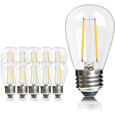 UNIVERSO Confezione 10 Pezzi S14-2c Lampadina Led Smd Potenza 2w S14 Ac220v 130lm Ideale Per Catenarie UNIVERSO Confezione 10 Pezzi S14-2c Lampadina Led Smd Potenza 2w S14 Ac220v 130lm Ideale Per Catenarie
