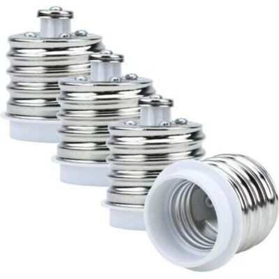 OEM Adattatori Da E40 A E27 Per Portalampade, Colore Bianco - Set Di 4 Convertitori Per Adattatori Di Portalampade Per Lampadine A Incandescenza, Led, Alogene E A Risparmio Energetico. OEM Adattatori Da E40 A E27 Per Portalampade, Colore Bianco - Set Di 4 Convertitori Per Adattatori Di Portalampade Per Lampadine A Incandescenza, Led, Alogene E A Risparmio Energetico.