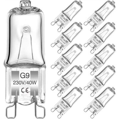 OEM Lampadine Alogene G9, Capsula Trasparente Da 40 W, Attacco A 2 Pin, Luce Bianca Calda 2700k Per Plafoniere, Lampadari, Piani Di Lavoro, Armadi E Credenze - Dimmerabili (confezione Da 10) OEM Lampadine Alogene G9, Capsula Trasparente Da 40 W, Attacco A 2 Pin, Luce Bianca Calda 2700k Per Plafoniere, Lampadari, Piani Di Lavoro, Armadi E Credenze - Dimmerabili (confezione Da 10)