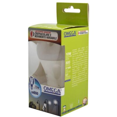 Omega Led A60 Con Sensore Di Movimento 10w E27 4000k Omega Led A60 Con Sensore Di Movimento 10w E27 4000k
