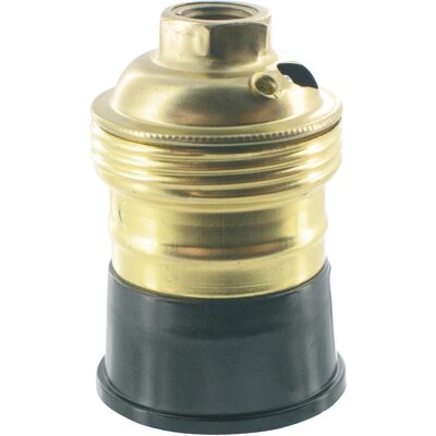 EBENOID - Porta lampada E27 in ottone - 150W - Ø10mm - Portalampada EBENOID - Porta lampada E27 in ottone - 150W - Ø10mm - Portalampada