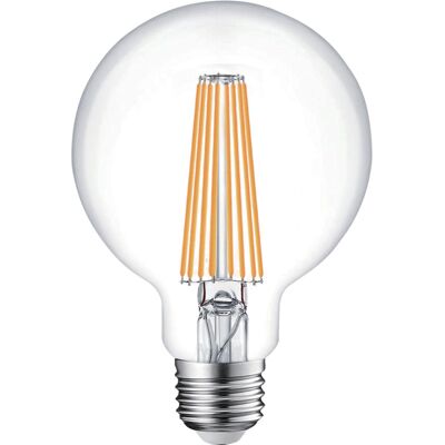 ALCAPOWER Lampadina Led Globo G95 Filamento Trasparente 15w E27 2500lm 3000k Luce Calda - Alta Efficienza Energetica Classe C Per Illuminazione ALCAPOWER Lampadina Led Globo G95 Filamento Trasparente 15w E27 2500lm 3000k Luce Calda - Alta Efficienza Energetica Classe C Per Illuminazione