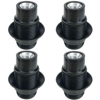 TEHTUY Portalampada E14 Nera, Set Di 4 Portalampade E14, Portalampada E14, Set Completo Di Portalampade, Adattatore Per Portalampada Nera TEHTUY Portalampada E14 Nera, Set Di 4 Portalampade E14, Portalampada E14, Set Completo Di Portalampade, Adattatore Per Portalampada Nera