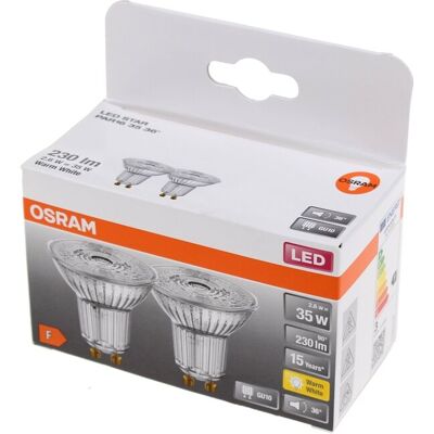 Osram - Led Superstar Par16 (35) 36 ° 2.6w/827 - Gu10 - Set 2pz. - 4058075260238 - 4058075260238 Osram - Led Superstar Par16 (35) 36 ° 2.6w/827 - Gu10 - Set 2pz. - 4058075260238 - 4058075260238