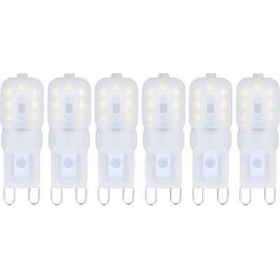 OEM Confezione Da 6 Lampadine Led G9 Da 3w Dimmerabili, A Risparmio Energetico, Illuminazione A 360°, Per Plafoniere E Lampade A Sospensione, Luce Bianca, 220-240v OEM Confezione Da 6 Lampadine Led G9 Da 3w Dimmerabili, A Risparmio Energetico, Illuminazione A 360°, Per Plafoniere E Lampade A Sospensione, Luce Bianca, 220-240v