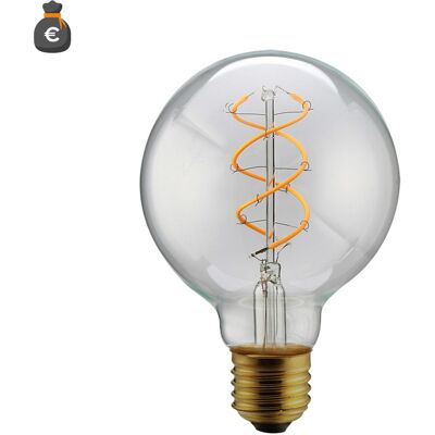 ALCAPOWER Lampada Led Globo G95 Styled A Spirale 5w 380lm E27 2200k Luce Calda Extra, Design Vintage Decorativo, Efficienza Energetica Classe G ALCAPOWER Lampada Led Globo G95 Styled A Spirale 5w 380lm E27 2200k Luce Calda Extra, Design Vintage Decorativo, Efficienza Energetica Classe G