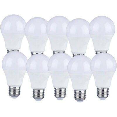 OEM Confezione Da 10 Lampadine Led E27 9w A60 – Luce Bianca Calda 4000k – 806 Lumen - Crezuo OEM Confezione Da 10 Lampadine Led E27 9w A60 – Luce Bianca Calda 4000k – 806 Lumen - Crezuo