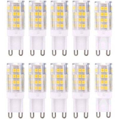 DPZO Lampadine Led G9, Luce Bianca Calda 3000 K, 5 W. Equivalenti A Una Lampadina Alogena Da 40 W E 420 Lumen, Non Dimmerabili, Confezione Da 10. DPZO Lampadine Led G9, Luce Bianca Calda 3000 K, 5 W. Equivalenti A Una Lampadina Alogena Da 40 W E 420 Lumen, Non Dimmerabili, Confezione Da 10.