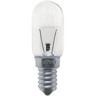 CLAR ILUMINACION - Lampadina tubolare calderone E14 25W 24V - Lampadina Incandescente CLAR ILUMINACION - Lampadina tubolare calderone E14 25W 24V - Lampadina Incandescente