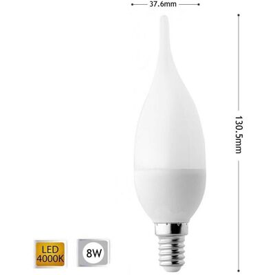 UNIVERSO Lampadina Led 8 W Soffio Colpo Di Vento Luce Naturale E14 8w C37 UNIVERSO Lampadina Led 8 W Soffio Colpo Di Vento Luce Naturale E14 8w C37