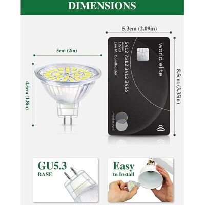 OEM Lampadine Led Mr16 Gu5.3 Da 3w – Bianco Freddo 6000k, Equivalenti A Lampadine Alogene Da 30w, Non Dimmerabili, Confezione Da 10, Alimentazione 12v Ac/dc OEM Lampadine Led Mr16 Gu5.3 Da 3w – Bianco Freddo 6000k, Equivalenti A Lampadine Alogene Da 30w, Non Dimmerabili, Confezione Da 10, Alimentazione 12v Ac/dc