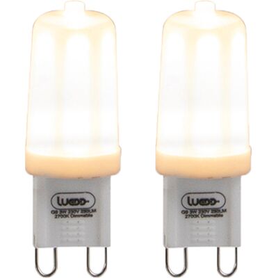 LUEDD Set Di 2 Lampadine Led G9 Dimmerabili 3w 280lm 2700k - LUEDD Set Di 2 Lampadine Led G9 Dimmerabili 3w 280lm 2700k -