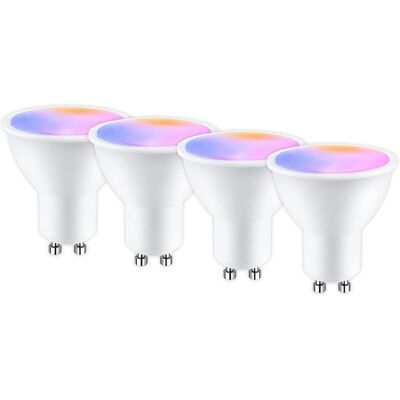 OEM Lampadina Intelligente Gu10 Wifi 5w 400lm Led Rgb 2700k-6500k Compatibile Con Alexa/google Home, Controllo Remoto Tramite App, Controllo Vocale, Lampadina Intelligente Senza Hub Richiesto, 4 Pezzi OEM Lampadina Intelligente Gu10 Wifi 5w 400lm Led Rgb 2700k-6500k Compatibile Con Alexa/google Home, Controllo Remoto Tramite App, Controllo Vocale, Lampadina Intelligente Senza Hub Richiesto, 4 Pezzi