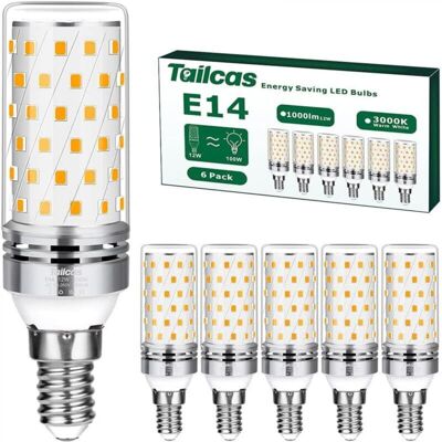 OEM Confezione Da 6 Lampadine Led E14, Luce Bianca Calda, 12w (equivalente A 100w Alogene), Attacco A Vite Edison, E14, 3000k, 1000lm, Non Dimmerabili, Senza Sfarfallio, Ac 220-240v, Per Lampadari E Lampa OEM Confezione Da 6 Lampadine Led E14, Luce Bianca Calda, 12w (equivalente A 100w Alogene), Attacco A Vite Edison, E14, 3000k, 1000lm, Non Dimmerabili, Senza Sfarfallio, Ac 220-240v, Per Lampadari E Lampa