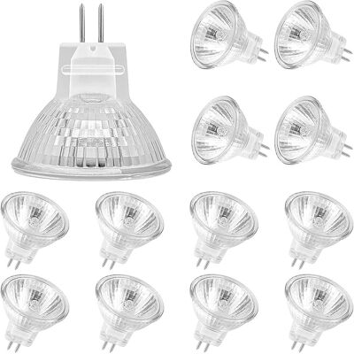 RAPANDA Lampadine Alogene Mr11 12v 35w Attacco Gu4 Faretto 2800k Bianco Caldo, Confezione Da 12 RAPANDA Lampadine Alogene Mr11 12v 35w Attacco Gu4 Faretto 2800k Bianco Caldo, Confezione Da 12