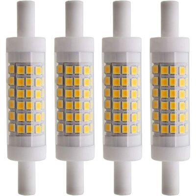 XISRENS Lampadine Led In Ceramica R7s 5w 78mm 60 Smd2835 Bianco Caldo 3000k 500lm Non Compatibili Con Interruttori Dimmerabili (confezione Da 4) XISRENS Lampadine Led In Ceramica R7s 5w 78mm 60 Smd2835 Bianco Caldo 3000k 500lm Non Compatibili Con Interruttori Dimmerabili (confezione Da 4)