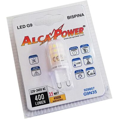 ALCAPOWER Lampada Led Bispina G9 4w 370lm 4000k Bianco Naturale 230v, Efficienza Energetica Classe F, Attacco G9, Durata 15000 Ore, Luce Istantanea ALCAPOWER Lampada Led Bispina G9 4w 370lm 4000k Bianco Naturale 230v, Efficienza Energetica Classe F, Attacco G9, Durata 15000 Ore, Luce Istantanea