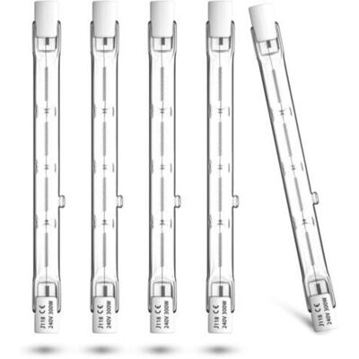 OEM Lampadina Alogena R7s - 300w - 118mm - Bianco Caldo 2800k - Confezione Da 5 - 5900 Lumen - Ac 220-240v OEM Lampadina Alogena R7s - 300w - 118mm - Bianco Caldo 2800k - Confezione Da 5 - 5900 Lumen - Ac 220-240v