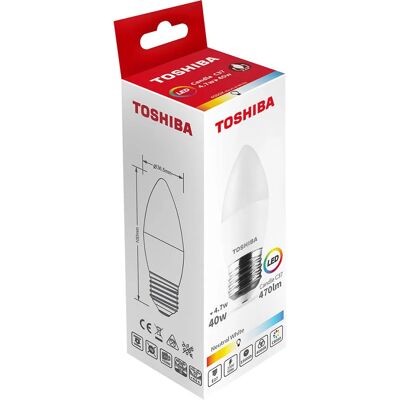 Toshiba Lampadina C37 5w Led E27 470 Lumen Toshiba Lampadina C37 5w Led E27 470 Lumen