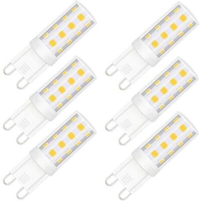 KINZON Lampadina Led G9, Equivalente A Una Lampadina Alogena Da 40 Watt, Luce Diurna 5000k, Attacco G9 A Due Pin, Dimmerabile, 3w 120v, 380 Lumen, Confezione Da 6 KINZON Lampadina Led G9, Equivalente A Una Lampadina Alogena Da 40 Watt, Luce Diurna 5000k, Attacco G9 A Due Pin, Dimmerabile, 3w 120v, 380 Lumen, Confezione Da 6
