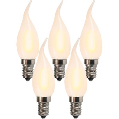 LUEDD Set Di 5 Lampadine Led A Candela Opaca E14 Bxs35 1w 100 Lumen 2200k - LUEDD Set Di 5 Lampadine Led A Candela Opaca E14 Bxs35 1w 100 Lumen 2200k -