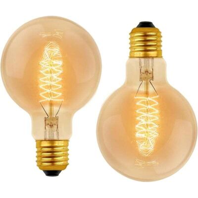 OEM Lampadina A Globo Vintage G80 E27 Dimmerabile 60w Bianco Caldo 2700k, 600lm, Lampadine Decorative A Incandescenza Retrò E27 A Filamento Di Tungsteno A Spirale, Confezione Da 2 -crezuo OEM Lampadina A Globo Vintage G80 E27 Dimmerabile 60w Bianco Caldo 2700k, 600lm, Lampadine Decorative A Incandescenza Retrò E27 A Filamento Di Tungsteno A Spirale, Confezione Da 2 -crezuo