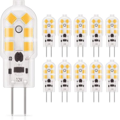 OEM Lampadina Led G4 Da 1,5 W, 120 Lm, Ac/dc 12 V, Equivalente A Una Lampadina Alogena Da 20 W, Luce Bianca Calda 3000 K, Non Dimmerabile, Sostituzione Per Cappe Aspiranti E Plafoniere, 10 Pezzi [classe E OEM Lampadina Led G4 Da 1,5 W, 120 Lm, Ac/dc 12 V, Equivalente A Una Lampadina Alogena Da 20 W, Luce Bianca Calda 3000 K, Non Dimmerabile, Sostituzione Per Cappe Aspiranti E Plafoniere, 10 Pezzi [classe E