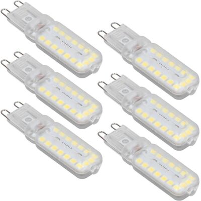 YOTOWN Confezione Da 6 Lampadine G9 Da 7w Per Esterni – Alta Luminosità – A Basso Consumo Energetico – Bianco Naturale 110-140v – Lampada Da Scrivania/parete YOTOWN Confezione Da 6 Lampadine G9 Da 7w Per Esterni – Alta Luminosità – A Basso Consumo Energetico – Bianco Naturale 110-140v – Lampada Da Scrivania/parete