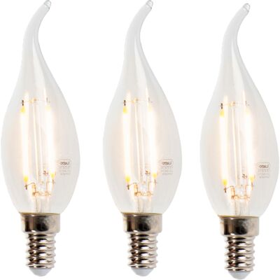 Set di 3 lampadine LED a candela - E14 3W 2700K 250lm Dimmabile Set di 3 lampadine LED a candela - E14 3W 2700K 250lm Dimmabile