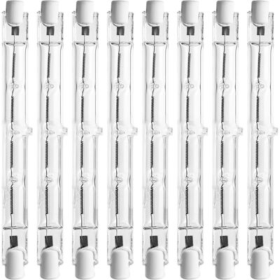 WUIPEO Set Di 8 Lampadine Alogene R7s, 118 Mm, 500 W, Ac220-240 V, 2800 K, Luce Bianca Calda, Dimmerabili, Ideali Per Illuminazione Domestica, Lavorativa, A Pavimento, Ecc. WUIPEO Set Di 8 Lampadine Alogene R7s, 118 Mm, 500 W, Ac220-240 V, 2800 K, Luce Bianca Calda, Dimmerabili, Ideali Per Illuminazione Domestica, Lavorativa, A Pavimento, Ecc.