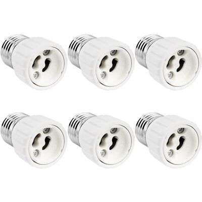 VUSZR Adattatore Da Portalampada E27 A Gu10, 0-250 V, Max. 200 W, Convertitore A Vite E27 Per Lampadine Led, Alogene E Cfl Gu10, Adattatore In Ceramica, Confezione Da 6 VUSZR Adattatore Da Portalampada E27 A Gu10, 0-250 V, Max. 200 W, Convertitore A Vite E27 Per Lampadine Led, Alogene E Cfl Gu10, Adattatore In Ceramica, Confezione Da 6