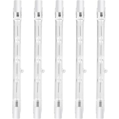 KEEMOTE Lampadina Alogena A Matita R7s Dimmerabile, 100 W, 118 Mm, Bianco Caldo 2800 K, R7s, Faretto Lineare 1500 Lm, Ac 220-240 V (5 Pezzi) KEEMOTE Lampadina Alogena A Matita R7s Dimmerabile, 100 W, 118 Mm, Bianco Caldo 2800 K, R7s, Faretto Lineare 1500 Lm, Ac 220-240 V (5 Pezzi)