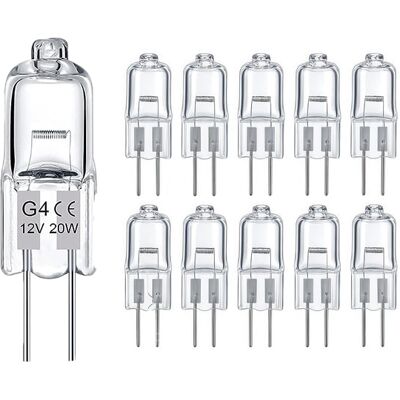 BEXTCOK Set Da 10 Lampadine Alogene G4 – 12v 20w – 280 Lumen – Bianco Caldo 2800k – Dimmerabili – Illuminazione Domestica E Commerciale BEXTCOK Set Da 10 Lampadine Alogene G4 – 12v 20w – 280 Lumen – Bianco Caldo 2800k – Dimmerabili – Illuminazione Domestica E Commerciale