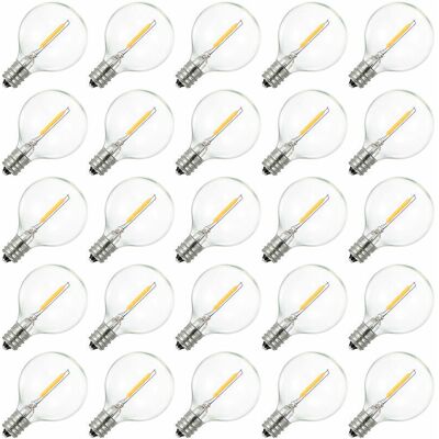 OEM Lampadina Led G40 E12, Bianco Caldo 2200k – Impermeabile Ip44 – 0,6 W – Angolo Del Fascio Luminoso 360° – Confezione Da 25 Lampadine Per Decorazione Interna Ed Esterna – Ac230v -crezuo OEM Lampadina Led G40 E12, Bianco Caldo 2200k – Impermeabile Ip44 – 0,6 W – Angolo Del Fascio Luminoso 360° – Confezione Da 25 Lampadine Per Decorazione Interna Ed Esterna – Ac230v -crezuo